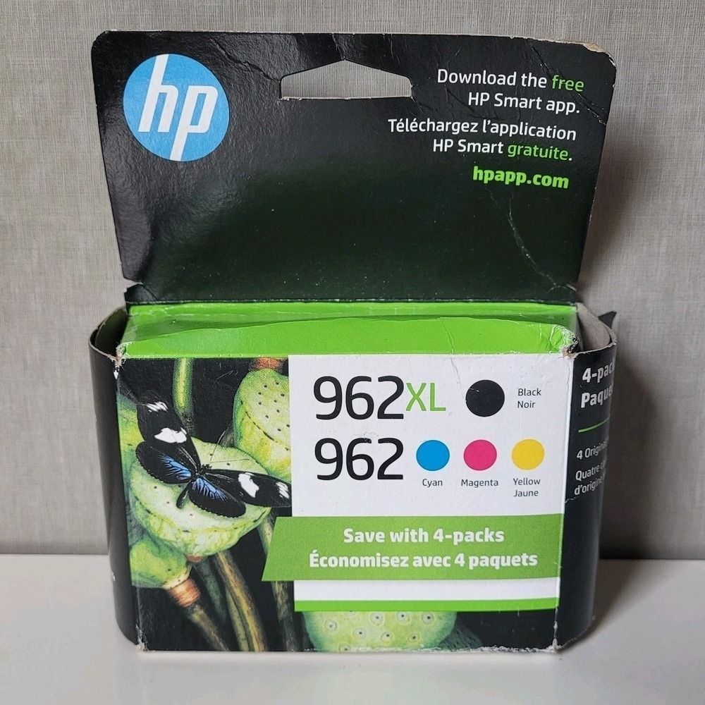 HP 962 / 962XL NEW Original Ink 4-Pack Combo (Black, C, M, Y) Jan 2027 Warranty